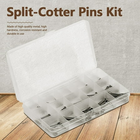 

Haofy Stainless Steel Split-Cotter Pins 150pcs/set M1-M3 15 Kinds of Stainless Steel Split-Cotter Pins Assortment Kit Fastener Hardware