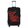 thumbnail image 1 of Custom Black And Gold Dragons Travel Luggage Cover Elastic Japanese Wave Suitcase Cover Protector Fit 18-32 Inch, 1 of 1