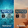 thumbnail image 5 of (2 Pack) Lockout Tagout Setup Maintenance Repair OSHA Notice Sign, 5 of 7