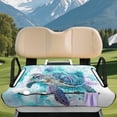 thumbnail image 2 of Bulopur Sea Turtle Golf Seat Covers for Cart Breathable Soft Golf Cart Seat Towel Blanket with 4 Pockets Fits for EZGO, Yamaha, Club Car and More 2 Person Seats Club Car, 2 of 8