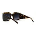 thumbnail image 2 of Womens Thick Temple Rectangular Butterfly Designer Sunglasses Tortoise Smoke, 2 of 4