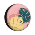 thumbnail image 2 of YFYANG 15'' Tire Cover, Pink Tropical Foliage Universal Spare Wheel Covers, Dust-Proof, Water-Proof, Sun-Proof and Corrosion-Proof, 2 of 9