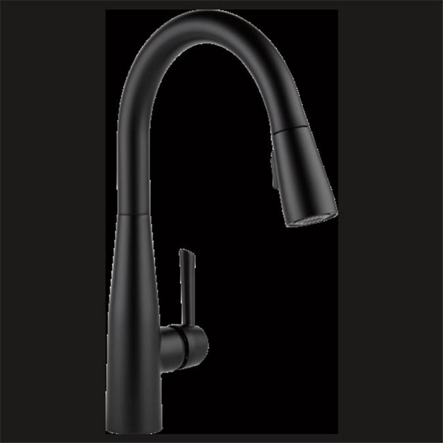 Delta 9113-BL-DST Essa Robinet de Cuisine à Poignée Unique - Noir Mat