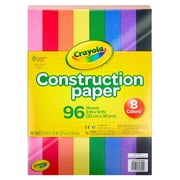 Crayola Construction Paper, 8 Primary Colors, Beginner Child, 96 Pieces