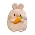 thumbnail image 3 of Peluche de juguete suave y abrazable, regalo de Navidad, adorno de regalo, animales de peluche, muñeca de dibujos animados conejo rábano rosado, 3 of 9