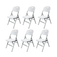 thumbnail image 1 of Set de 6 Sillas Plegables de Plástico Vänlig Blancas - Sillas Portátiles de Exterior e Interior para Eventos, 1 of 6