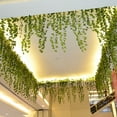 thumbnail image 3 of Pack of 12PCS Simulation GrapeLeaf Rattan Artificial Hanging Plant Fake Vine-L (20 Leaves), 3 of 9