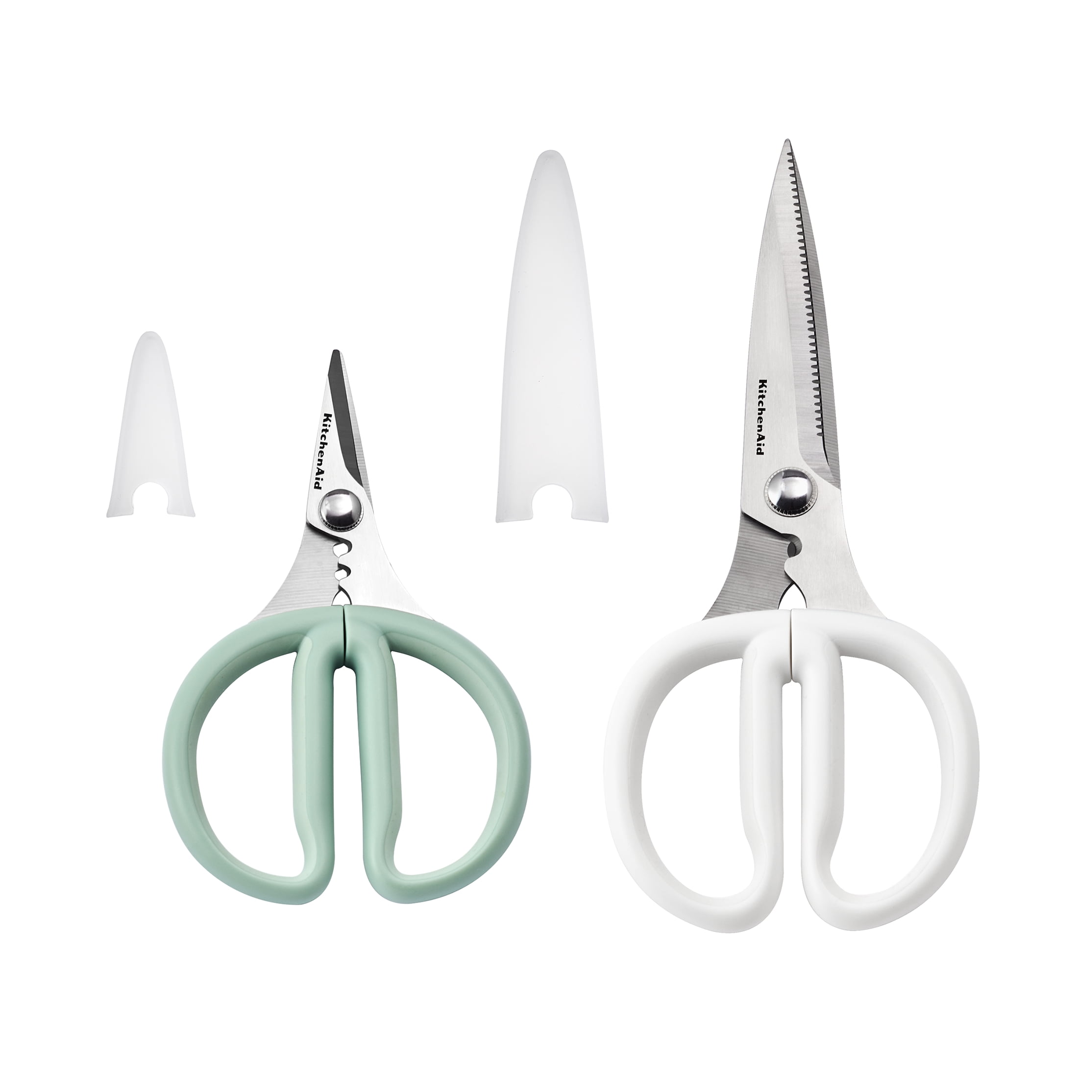 KitchenAid Japanese Steel 2-Piece Kitchen Scissors and Shears Set for Food and Herbs, Pistachio/Porcelain