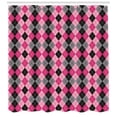 thumbnail image 3 of Ambesonne Pink Grey Shower Curtain, Diamonds and Lozenges, 69"Wx75"L, Pale Pink Black Grey, 3 of 3