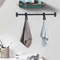 thumbnail image 3 of shiyou-2Pcs Leather Towel Clips Magnetic Bath Towel Clips Kitchen Towel Clips Hand Towel Clips for Towel Rods and Racks, Kitchen and Bathroom Accessory (Black, 2 Pack), 3 of 4