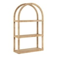 thumbnail image 5 of Kate and Laurel Rahmati Modern Arched Rattan Wall Shelf, 18 x 7 x 30, Natural Rattan, Boho Arch Wall Shelves for Over-the-Toilet Storage or Dorm Room Storage Shelf, 5 of 9