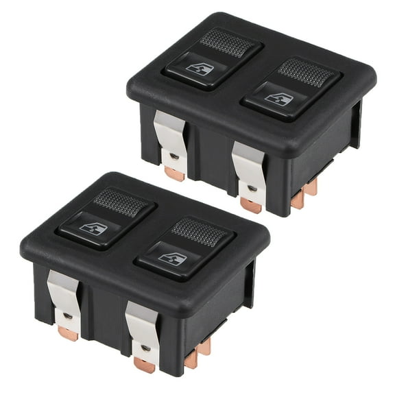 10 Pins Car Window Switch Dual Button Car Control Master Rocker Switch Momentary DC 12V 2pcs