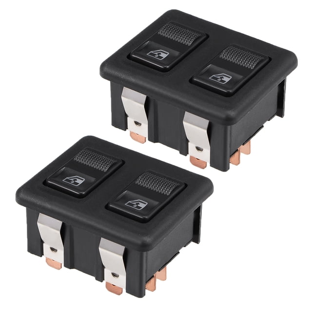 Interruptor de ventana de automóvil de 10 pines, botón dual, control maestro, interruptor de palanca momentáneo DC 12V 2 piezas