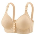 thumbnail image 1 of Gtoiithly Women's Front Closure Wireless Bra, Comfortable Medium Support Everyday Bra with Adjustable Straps Beige 44, 1 of 2