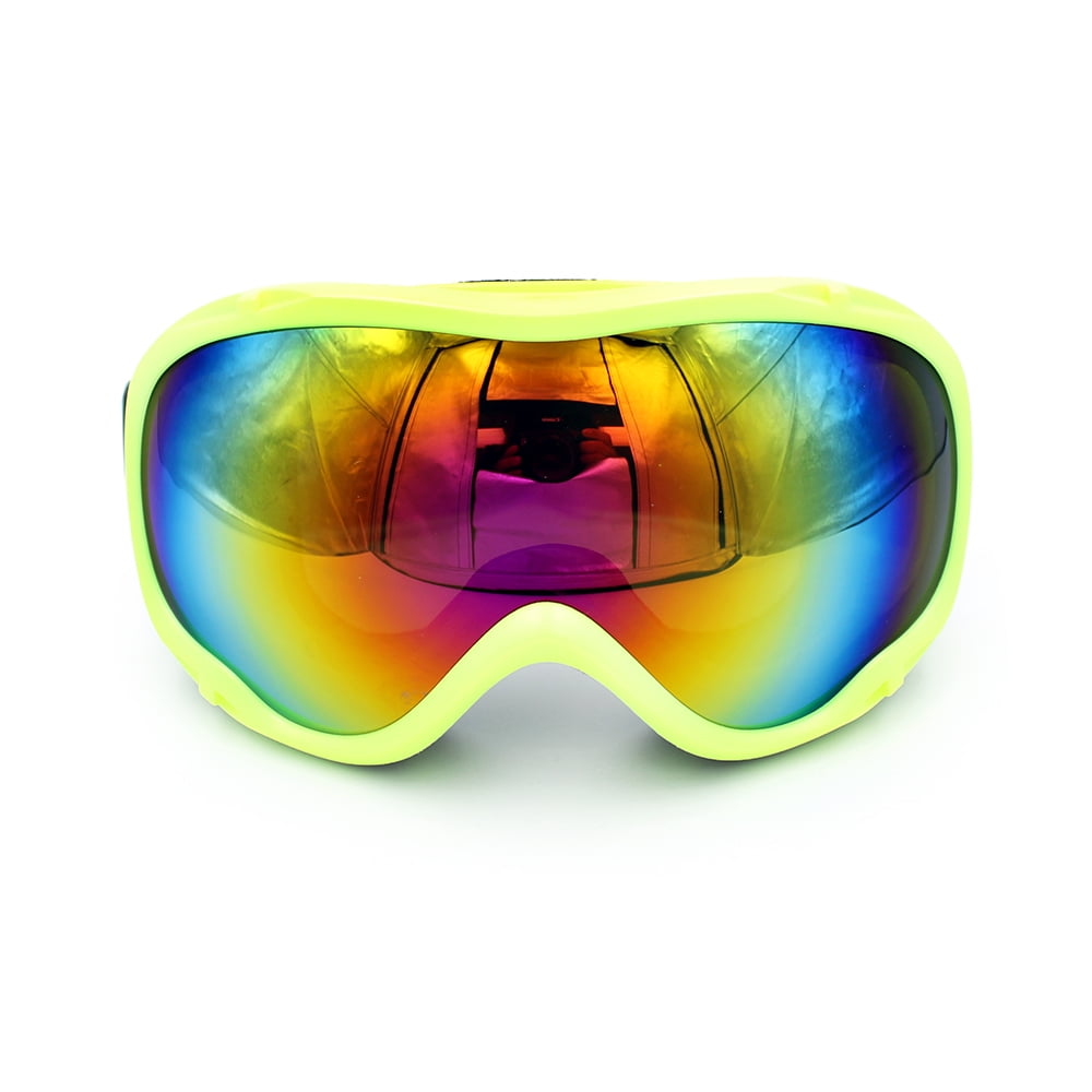 Ediors Windproof Snowmobile Ski Goggles for Adult Youth Girl Boy Dual Anti-fog,Anti-UV Lens (815-87,White) by Ediors