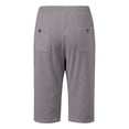 thumbnail image 5 of OSOLU Women Fashion Solid Color High Waist Pocket Button Casual Capri Pants Trousers Everyday Comfort Versatile Workout Training Joggers Bottoms, 5 of 5