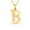 Colorname Misc: Initial: B, variant on Solid 14k Yellow Gold 18 Inch Small Channel-set (A-Z) CZ Letter Name Personalized Monogram Initial Necklace (7mm X 14mm)