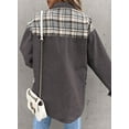 thumbnail image 4 of HOTAPEI Jean Jacket for Women Casual Plaid Button Down Boyfriend Denim Jackets Oversized Shacket Jacket With Chest Pockets, 4 of 5