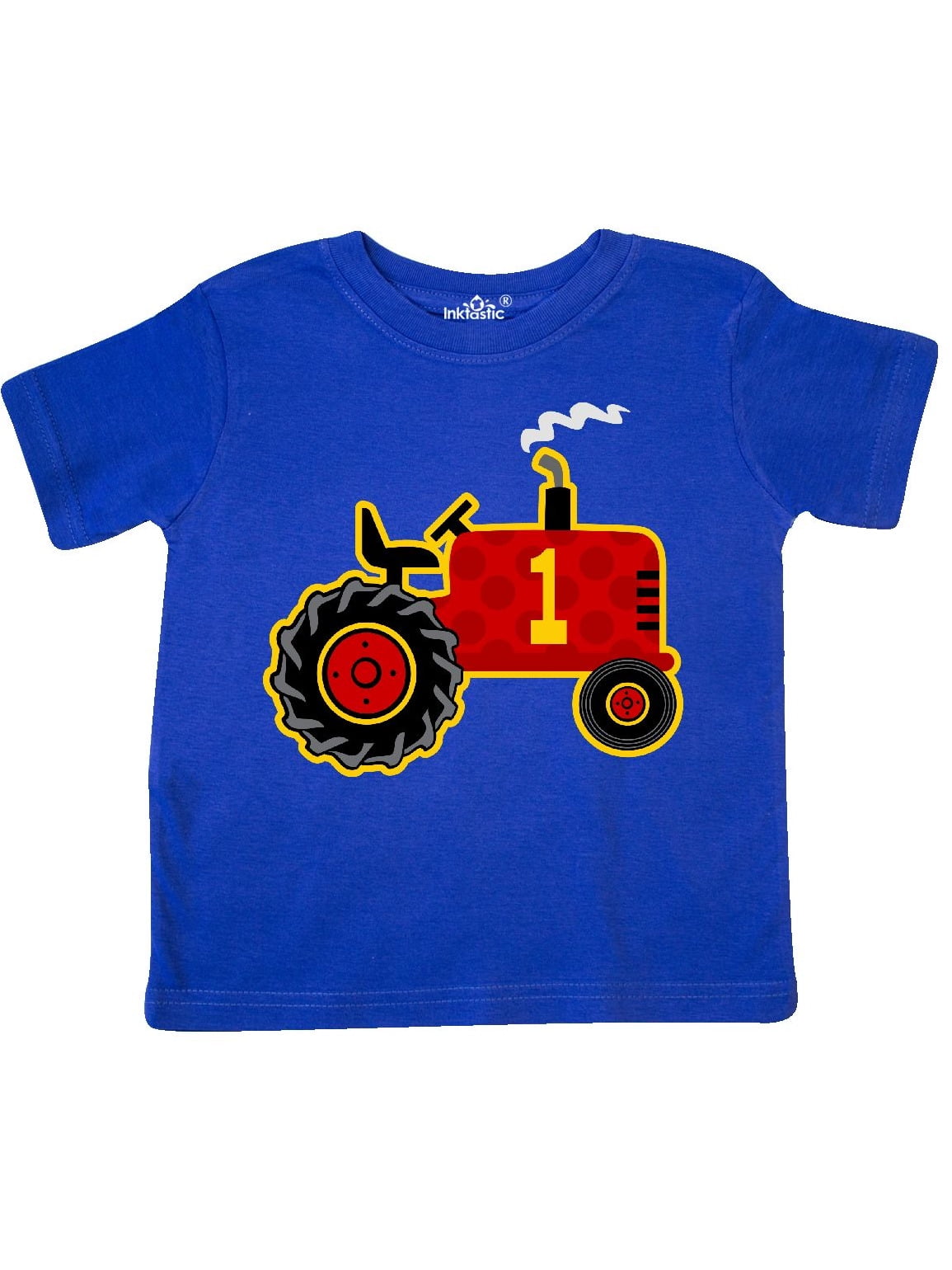 INKtastic Red Tractor 1st Birthday Toddler TShirt