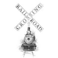 thumbnail image 3 of Pinto, Patricia 20x20 Black Modern Framed Museum Art Print Titled - Railroad Crossing, 3 of 5