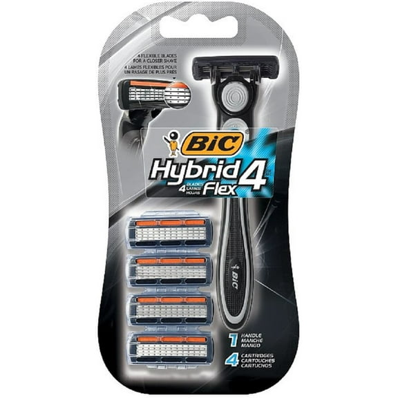 Bic Hybrid 4 Advance For Men, Disposable 4-Blade System 1 ea (Pack of 3)
