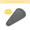 thumbnail image 3 of Uxcell 10 Pack Scissors Sheath, 2.9" x 1.5" Scissors Cover Protector PU Leather Portable Collect Bags, Dark Gray, 3 of 7