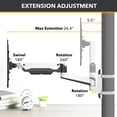 thumbnail image 4 of CondoMounts Height Adjustable Full Motion TV Pillar Mount & Vesa Monitor Mount| Ratchet Strap Warehouse TV Mount | GAS Spring Pole Mounting Brackets |18lbs | 32 inch TV & Monitor | White, 4 of 7