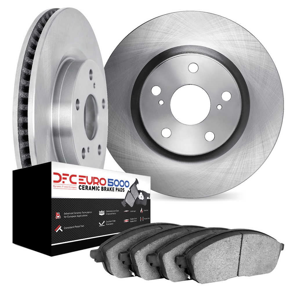 Dynamic Friction Company 6602-31496 DFC Rotors with EURO 5000 Ceramic Brake Pads