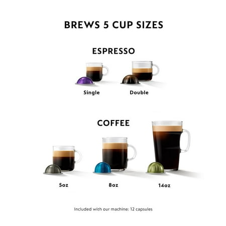Nespresso Vertuo Next Premium Coffee and Espresso Maker by De'Longhi,  Black Rose Gold - Black Rose Gold