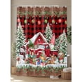 thumbnail image 4 of Fsddascl Farmhouse Christmas Shower Curtain Set - Standard 72" x 72" Washable Bathtub Curtain with 12 Hooks, Xmas Tree Gnomes Snowman Red Plaid Waterproof Fabric Stall Shower Curtains for Bathroom, 4 of 6