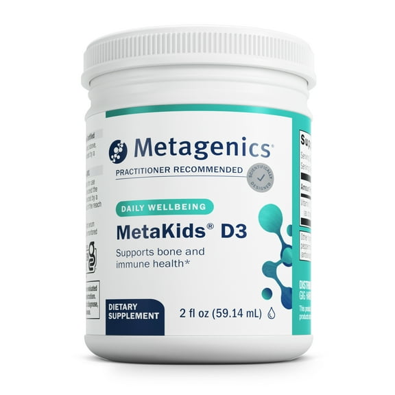 Metagenics MetaKids Vitamin D3 1000 IU Liquid Vitamin D Supplement to Help Support Bone and Immune Health - 2 fl oz, 2,275 Servings