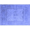 thumbnail image 1 of Ahgly Company Machine Washable Indoor Rectangle Oriental Blue Industrial Area Rugs, 3' x 5', 1 of 4