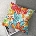 thumbnail image 7 of nygtbtfer Outdoor Throw Pillow Covers , Covers ONLY Modern Pattern Decorative Square Toss Pillow Case Pack of 2 for Home Patio Garden Sofa Bed Furniture, Flower Multi White, 7 of 7