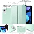 thumbnail image 5 of DTTO iPad Air Case 5th / 4th Generation 10.9 Inch, Hard Back, Sparkled and Sheen Front Cover for iPad Air 10.9" 5th / 4th Gen 2022 2020, Support 2nd Gen Pencil, Auto Sleep/Wake - Matcha Green, 5 of 6