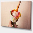 thumbnail image 2 of Person Painting Beautiful Rose - Large Floral Canvas Art Print, 2 of 4