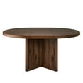 thumbnail image 4 of Better Homes & Gardens Lillian Fluted Round Expandable Dining Table, Walnut Finish, 4 of 9
