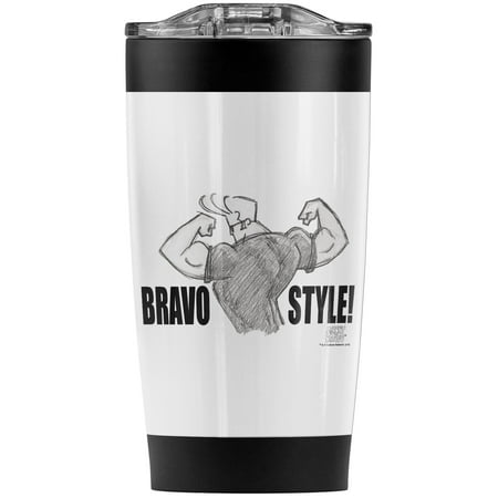 

Johnny Bravo/Style Stainless Steel Tumbler 20 oz Coffee Travel Mug/Cup Vacuum Insulated & Double Wall with Leakproof Sliding Lid | Great for Hot Drinks and Cold Beverages