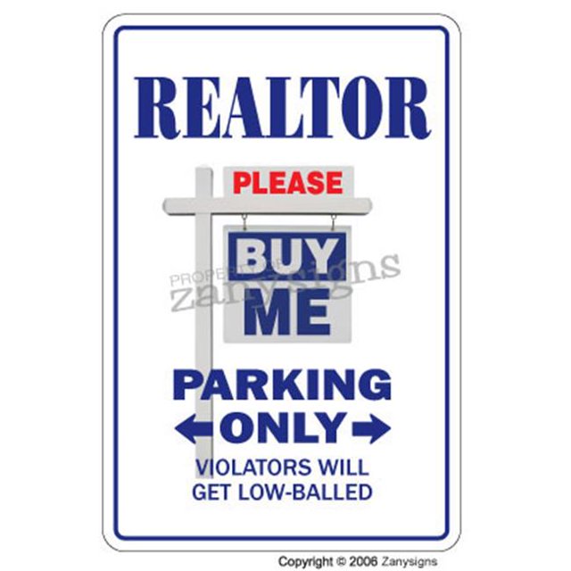 SignMission D-8-Z-Realtor 8 x 12 in. Realtor Decal - Parking Street Real Estate Property Agent Sales Homes Morte