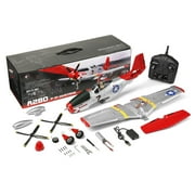 Bruce&Shark RC Plane, 2.4GHz 4 Channel Brushless Remote Control Jet Airplane for Adults, WLtoys RC Aircraft Fighter with 6-Axis Gyro, LED Searchlight, Easy to Fly for Boys and Girls