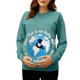 thumbnail image 2 of RKSTN Women's Maternity Crewneck Sweatshirts Plus Size Pregnancy Graphic Print Long Sleeve T Shirts Pullover Hoodless Sweatshirts Tops Womens Casual Oversized Round Neck Comfy Funny Printed Shirts, 2 of 7