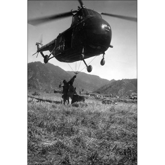 24"x36" Gallery Poster, HRS-1 Sikorsky helicopter korean war 1951