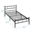 thumbnail image 2 of Cama Individual HOMEMAKE FURNITURE Somier de Metal Negro Minimalista Moderno 197x99,5cm, 2 of 7