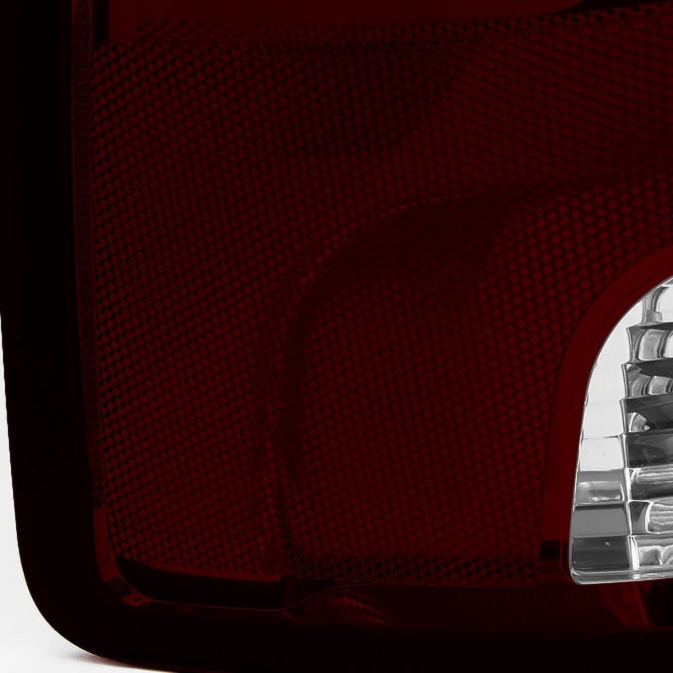 AKKON - For 09 10-18 Dodge Ram 1500/2500/3500 Pickup Rear Dark Red Smoked Tail Lights Driver Left + Passenger Right Side Pair