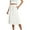 White, variant on Women's New Mid-Length Skirt Elastic High Waisted, Fashion Elegant, Solid Color, Polyester & Spandex, Side Pockets, for Various Occasions