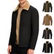 thumbnail image 4 of Ceisia Men's casual solid color fleece lapel zipper jacket pocket Gift long sleeve outerwear, 4 of 4