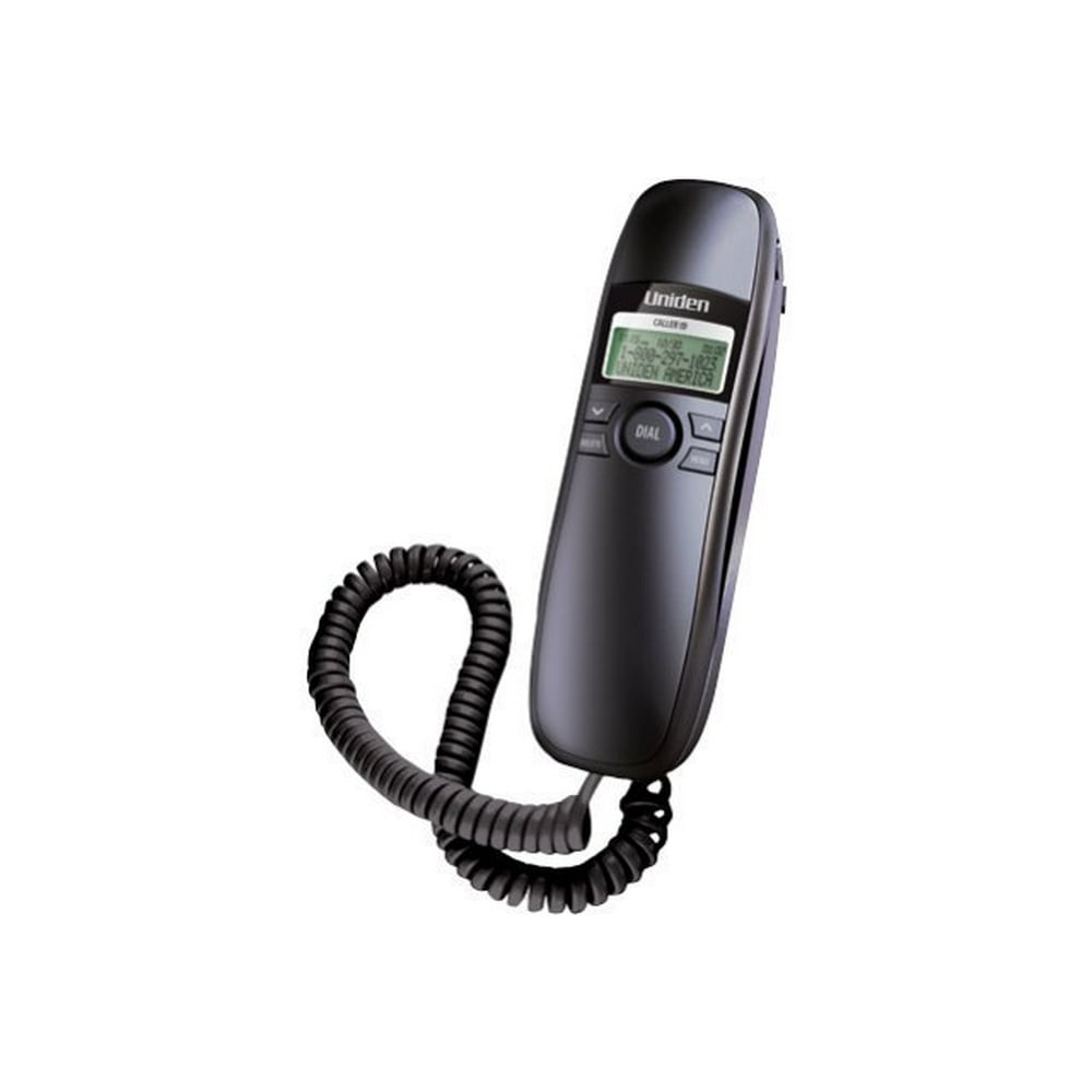 Uniden 1260 Slimline Corded phone with caller ID/call waiting black