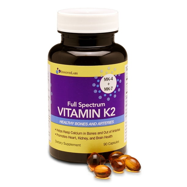 InnovixLabs Full Spectrum Vitamin K2 Capsules, 90 Ct ...