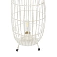 thumbnail image 4 of DecMode 9"W, 16"H Metal Modern Candle Lantern, White, 1 - Piece, 4 of 9