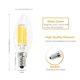 thumbnail image 2 of Lamsky E14 Bombilla Led Con Forma De Vela De Filamento E14, Base Europea, Luz Diurna, 6000 K, 600 Lm, Equivalente A 60 W, C35, Cristal Transparente, Forma De Torpedo, Tapa De Bala, No Regulable (Paque, 2 of 5