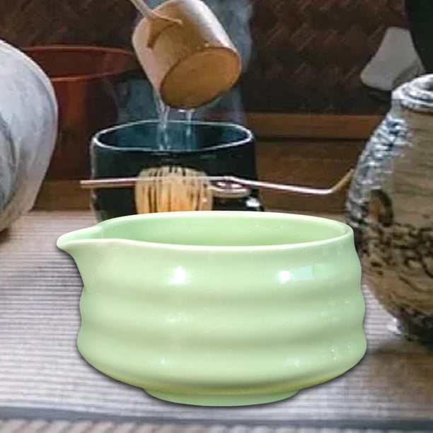 Copa de té de tazón de cerámica de cerámica china versátil para mezclar colección de utensilios regalos de mezcla de tazón de mezcla de Verde